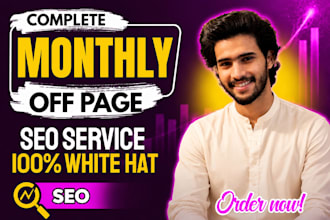 monthly backlinks buliding off page SEO for website ranking