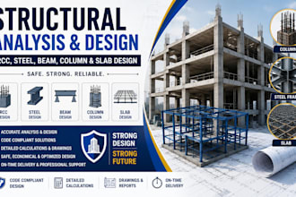 do structural analysis rcc steel beam column and slab design