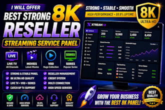 setup and configure reseller streaming services, strong8k, dream4k, lion, mega