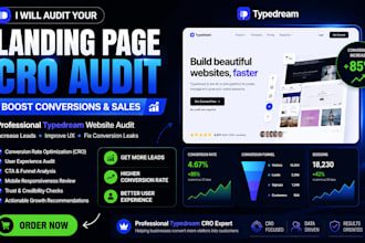 audit your landing page cro to boost conversion typedream website rates