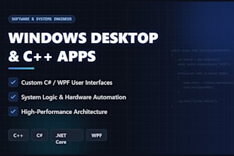 develop custom cpp and c sharp wpf desktop apps for automation solution