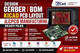 design gerber bom kicad pcb layout jlcpcb manufacturing ready files