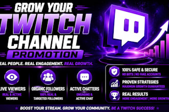 do twitch live viewers, channel promotion to get chatters
