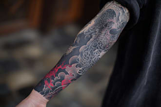 minimalist unique tattoo sketch, sleeve tattoo design