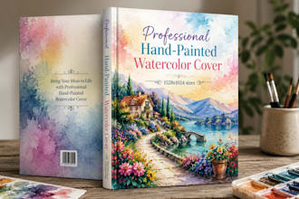 design a stunning watercolor children storybook cover