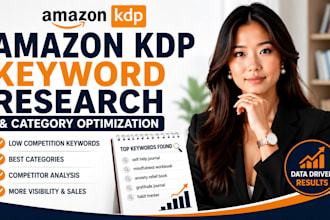 do amazon KDP keyword research and category optimization for your book