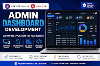 build an admin dashboard with asp dotnet core and angular