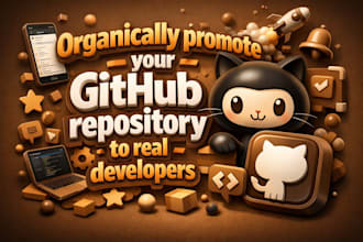 organically promote your github repository and github profile to real developers