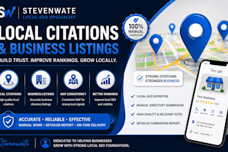 build local citations, business listings and local SEO citations