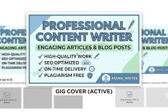 write  SEO writing professional and engaging articles