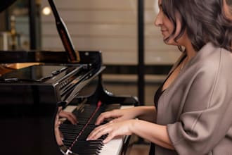 record accoustic piano accompaniment for your vocal performance or recording
