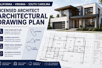 california virginia south carolina licensed architect architectural drawing plan