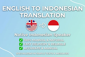 translate simple english to native indonesian