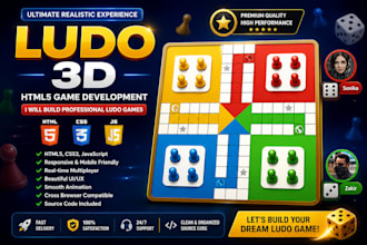 develop a professional HTML5 ludo game with source code