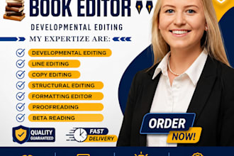 provide developmental editing, line editing, and proofreading