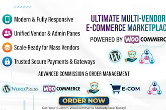create ecommerce multi vendor marketplace website build multi vendor website