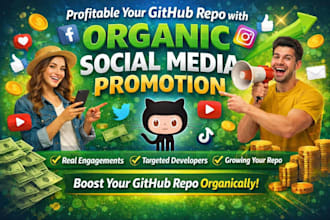 profitable your github repo with organic social media promotion