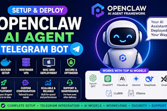 setup openclaw ai agent on docker, hostinger vps, mac mini and telegram bot