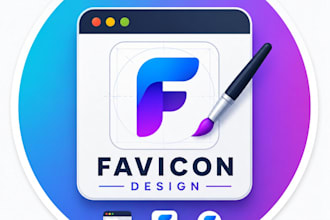 design a professional modern favicon for your website or brand