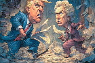 make a political cartoon art