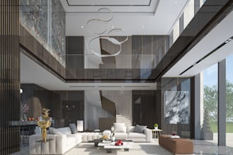 design 3d interior architectural rendering for a house and commercial