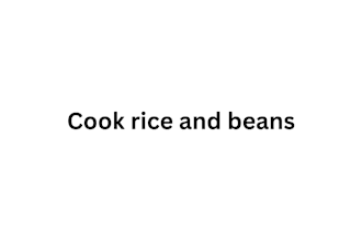 cook rice and beans