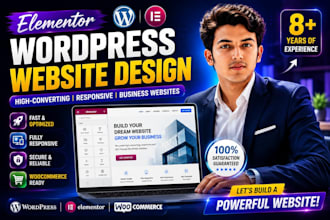 design elementor website design wordpress website for business