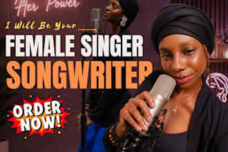 be your female singer songwriter, pop, edm and rnb female vocalist