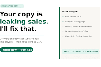 write conversion landing page copy that turns visitors into buyers