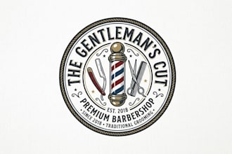 design a logo for a metal themed barber shop