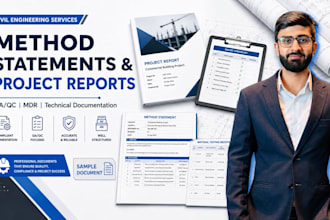 write construction method statements, mdr and project reports