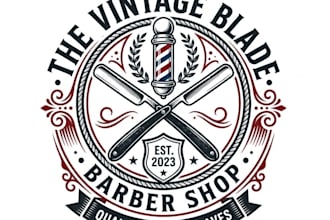 design branding barber shop logo