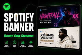 design professional spotify banner and music artist header art