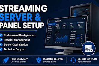 set up and configure your streaming server and reseller panel