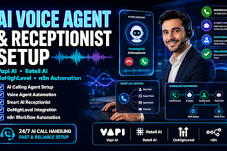 vapi ai calling agent, retell ai voice agent, gohighlevel n8n ai receptionist