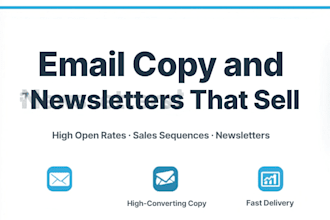 write high converting email copy and engaging newsletters