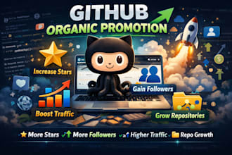 do github organic promotion to boost stars, followers, traffic, and repo growth