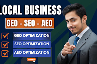 do ai powered geo seo aeo services to rank local business website
