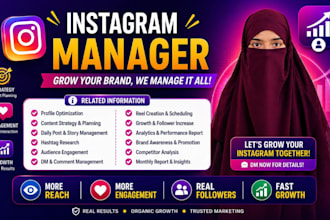 your instagram social media manager, content creator and organic growt