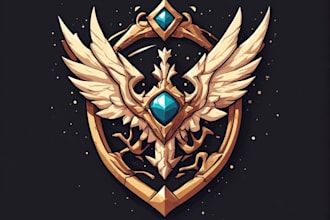make custom heraldic crest, coat of arms or fantasy