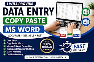 do data entry and ms word