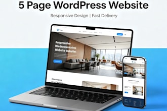 build 5 page responsive wordpress business website