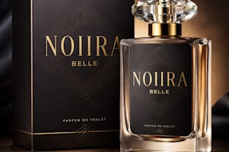 create perfume bottle and haircare packaging design with 3d mockupss