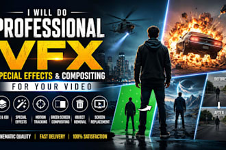 do professional vfx, special effects, compositing, for your video