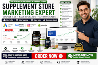 promote supplement vitamin fitness health store marketing google facebook ads