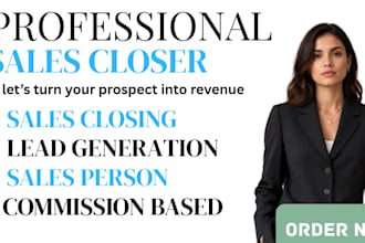 commission based salesperson sales representative appointment setter salescloser