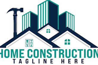 create premium property management and real estate logo