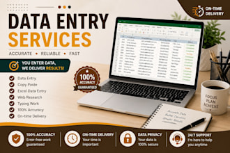 provide professional data entry, typing services