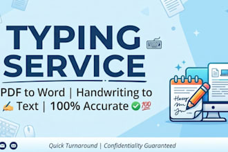 do fast and accurate typing, pdf to word, ms word typing