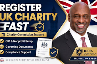 register your UK charity fast with charity commission support